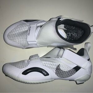 Nike White and Black SuperRep cycling Shoes